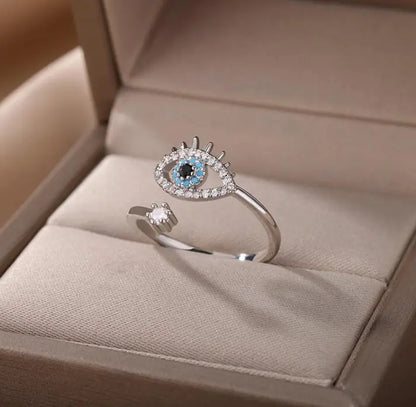 Turkish Blue Evil Eye Ring