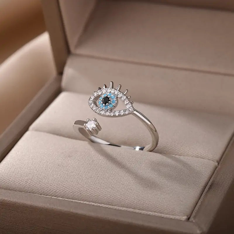 Turkish Blue Evil Eye Ring