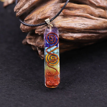 Rainbow Chakra Orgone Energy Necklace