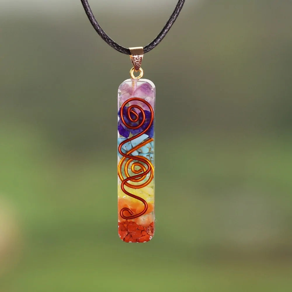 Rainbow Chakra Orgone Energy Necklace