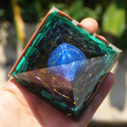 Healing Lapis Lazuli Sphere Orgone Pyramid