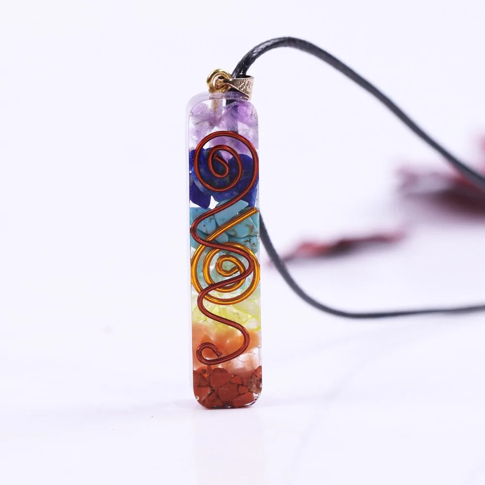 Rainbow Chakra Orgone Energy Necklace